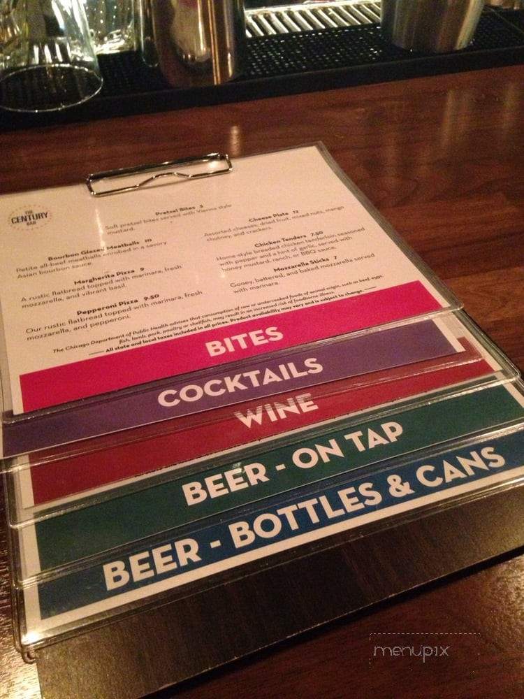 The Century Bar - Chicago, IL menu_pic