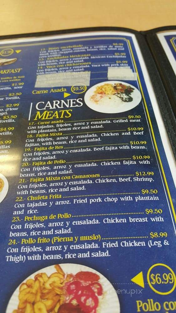 El Merendero - Fort Worth, TX menu_pic