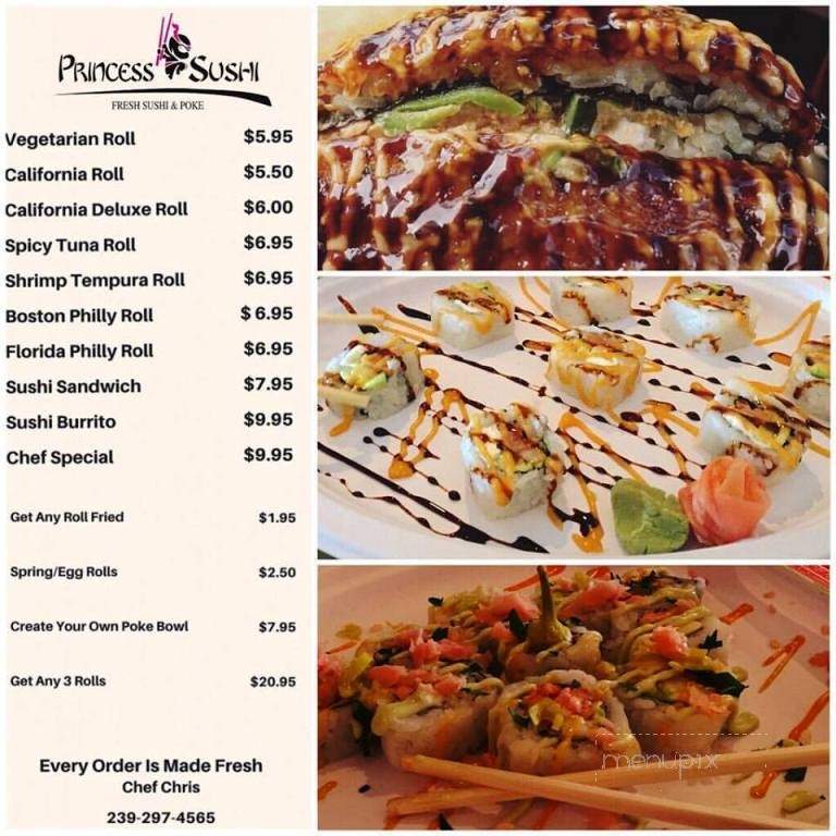 Princess Sushi by Chef Chris - Cape Coral, FL menu_pic