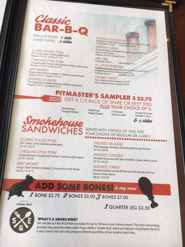 Stan and Eddie's - Greensboro, NC menu_pic