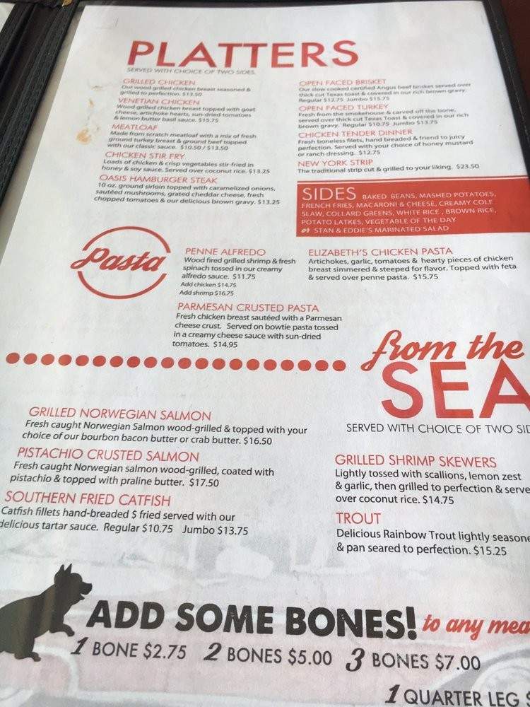 Stan and Eddie's - Greensboro, NC menu_pic
