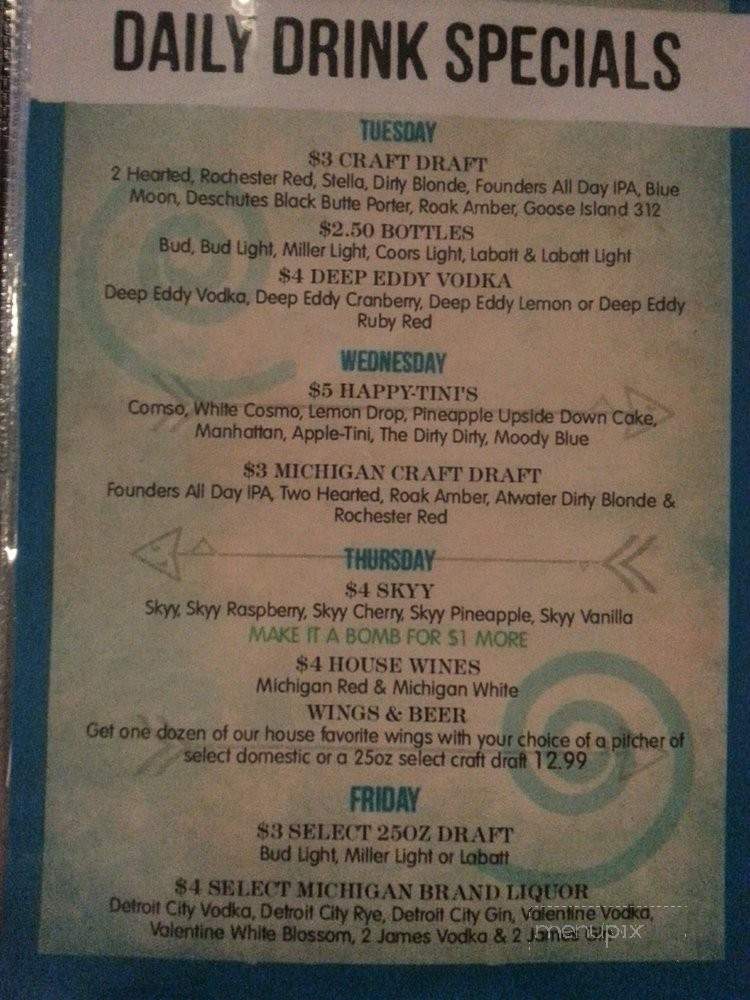 The Corner Bar & Grille - Allen Park, MI menu_pic
