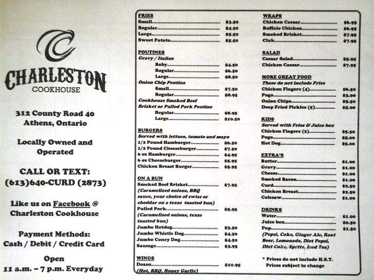 Charleston Cookhouse - Athens, AL menu_pic