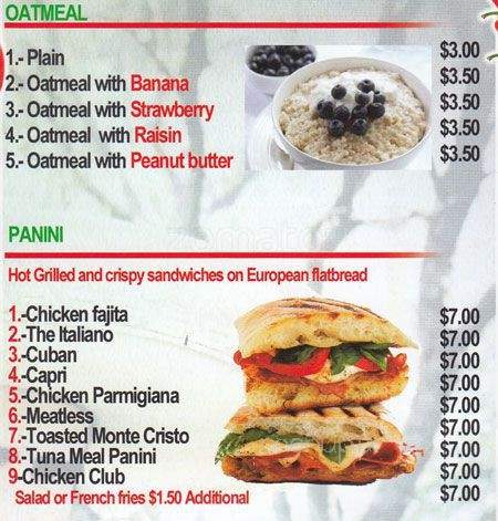 Fresh Pond Coffee & Pizzeria - Ridgewood, NY menu_pic