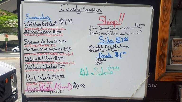 County Manners - Indian Head, MD menu_pic