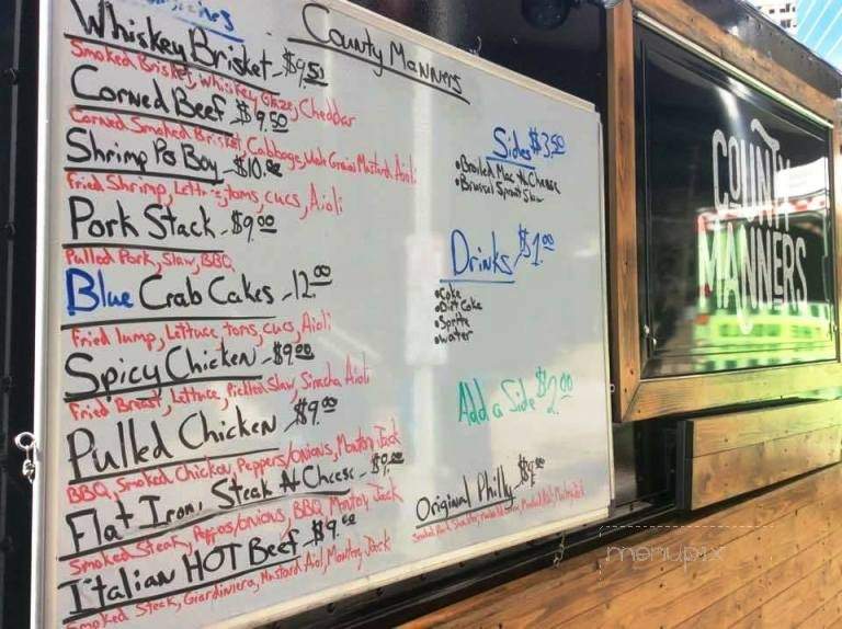 County Manners - Indian Head, MD menu_pic