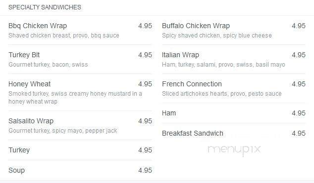 Jitters Cafe - Pittsburgh, PA menu_pic