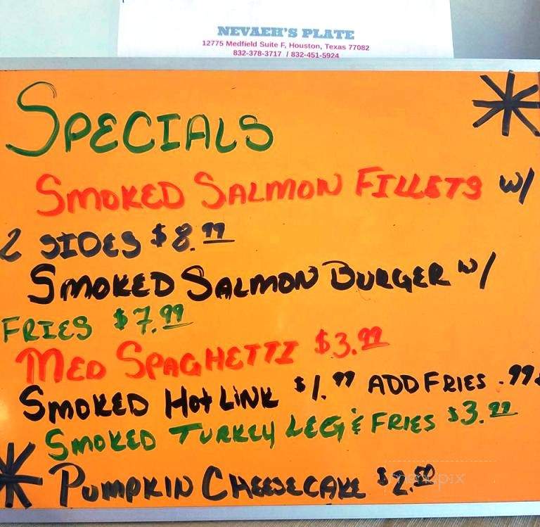Nevaeh's Plate - Houston, TX menu_pic