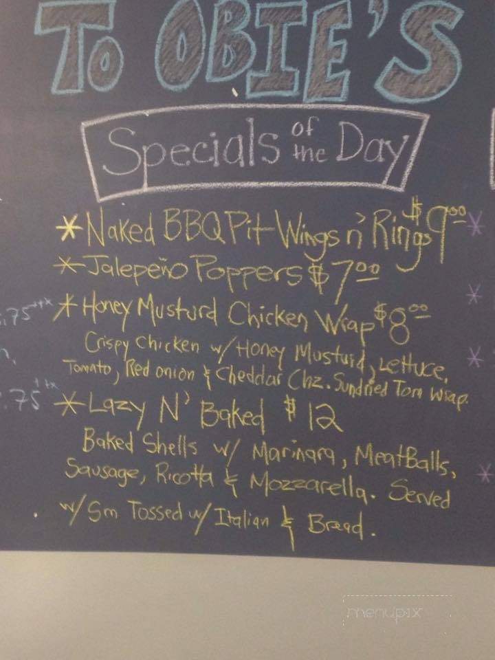 Obie's Pizza & Grub - Glastonbury, CT menu_pic