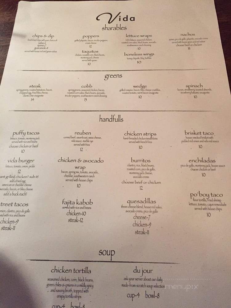 Vida Lounge & Restaurant - Omaha, NE menu_pic