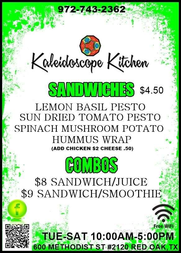Kaleidoscope Kitchen - Red Oak, TX menu_pic