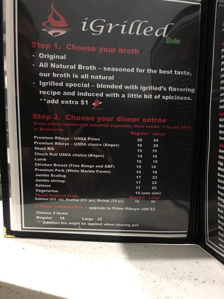 iGrilled Shabu - Garden Grove, CA menu_pic