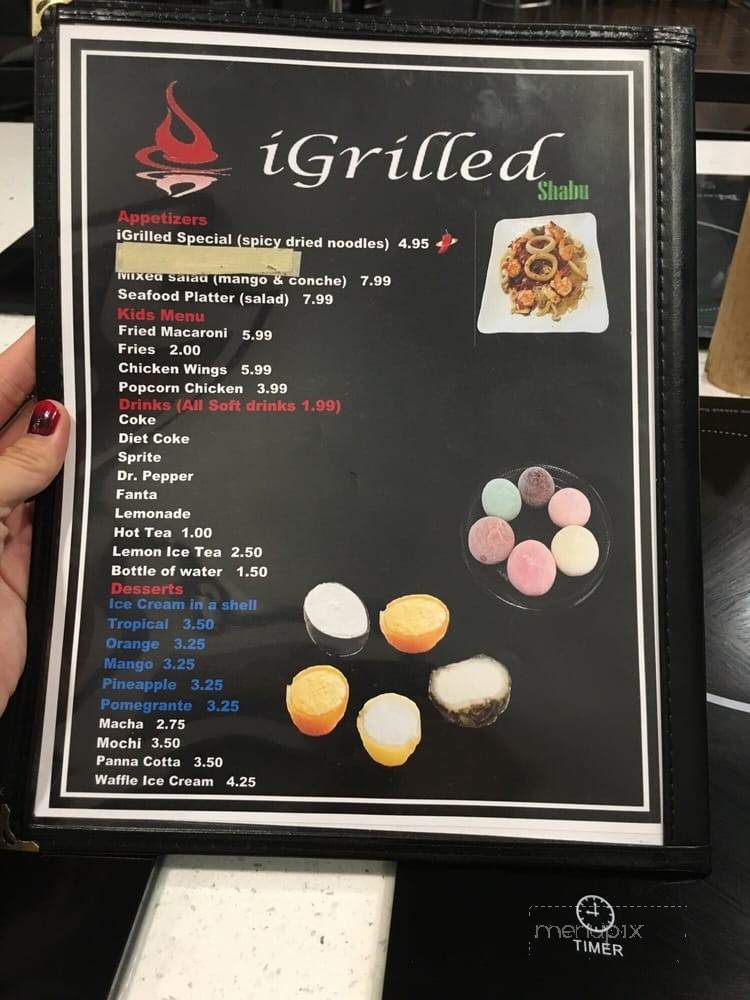 iGrilled Shabu - Garden Grove, CA menu_pic