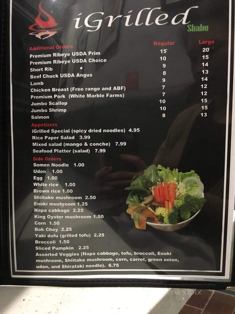 iGrilled Shabu - Garden Grove, CA menu_pic