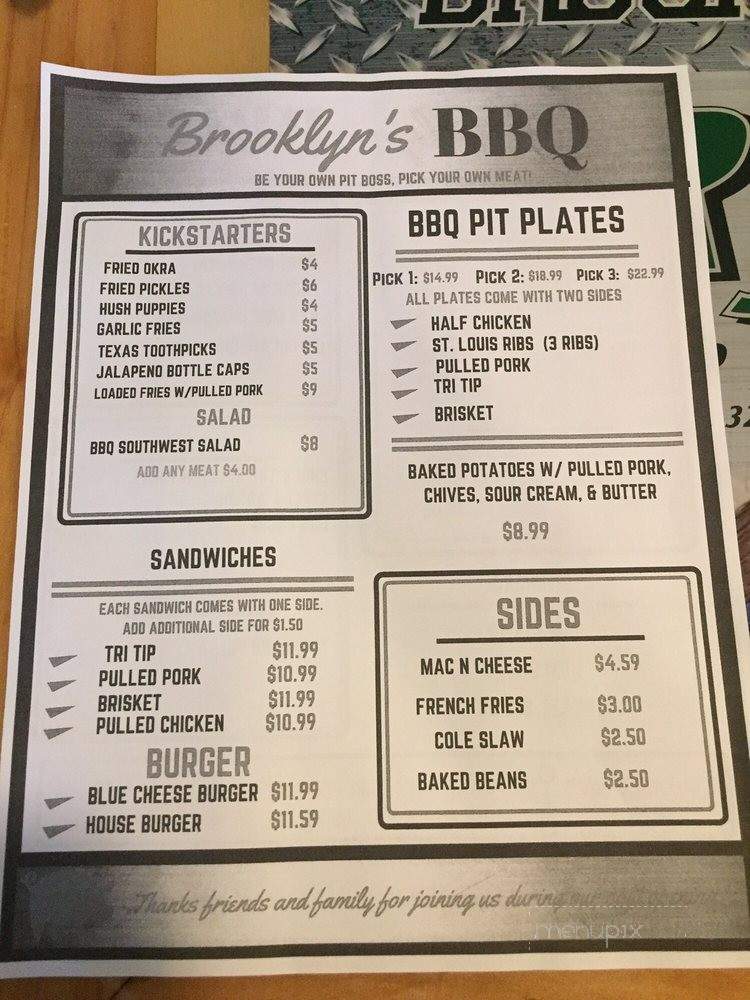 Brooklyn BBQ - Bakersfield, CA menu_pic