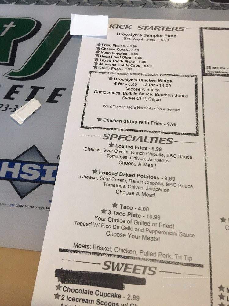 Brooklyn BBQ - Bakersfield, CA menu_pic