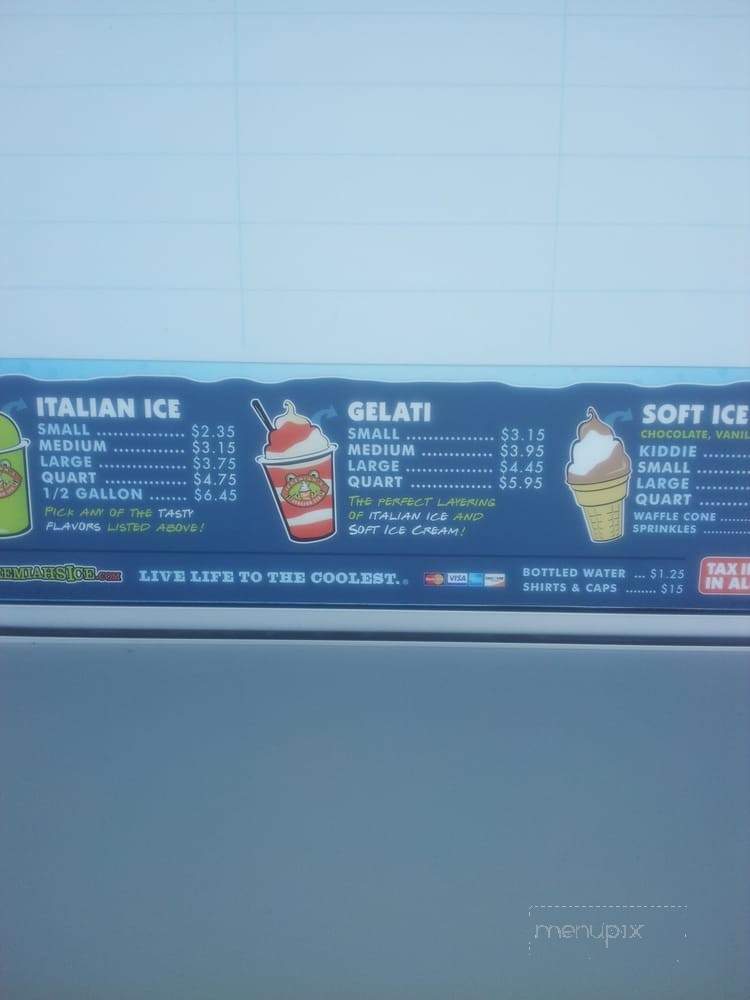 Jeremiahs Italian Ice - Orlando, FL menu_pic