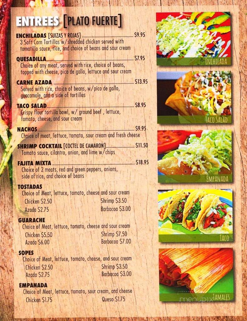 Dulce Mexican Restaurant - New Bedford, MA menu_pic
