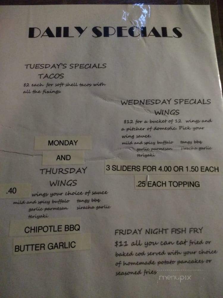 Chewy's Place Bar & Grill - Muskego, WI menu_pic