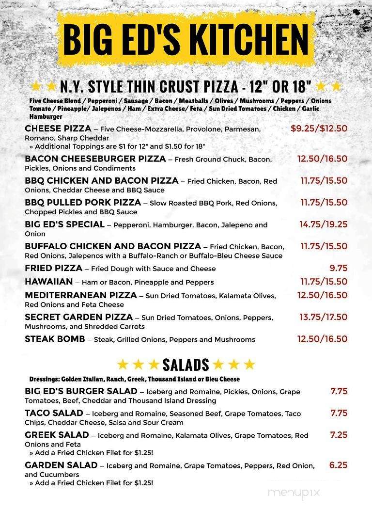 Big Ed's Kitchen - Hubbardston, MA menu_pic