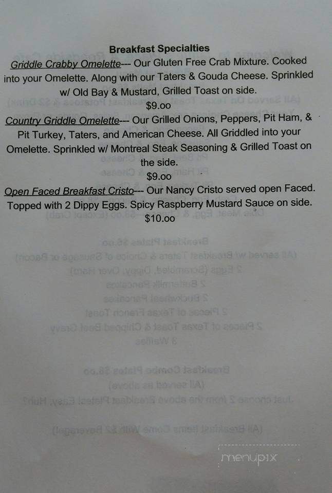 Jamie's Place - Gettysburg, PA menu_pic