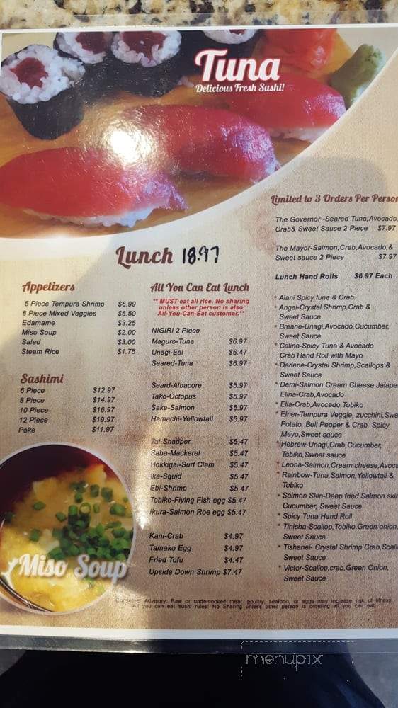 Pacific Sushi - Nampa, ID menu_pic