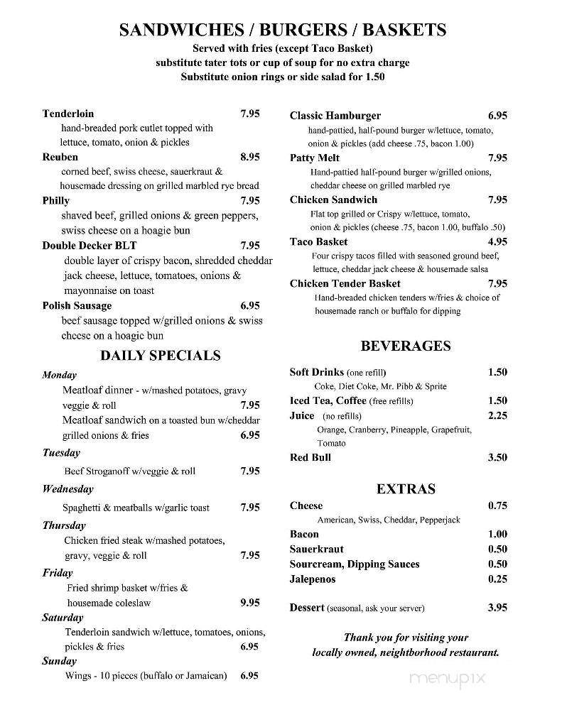 Betty C's Bar & Grill - Shawnee, KS menu_pic