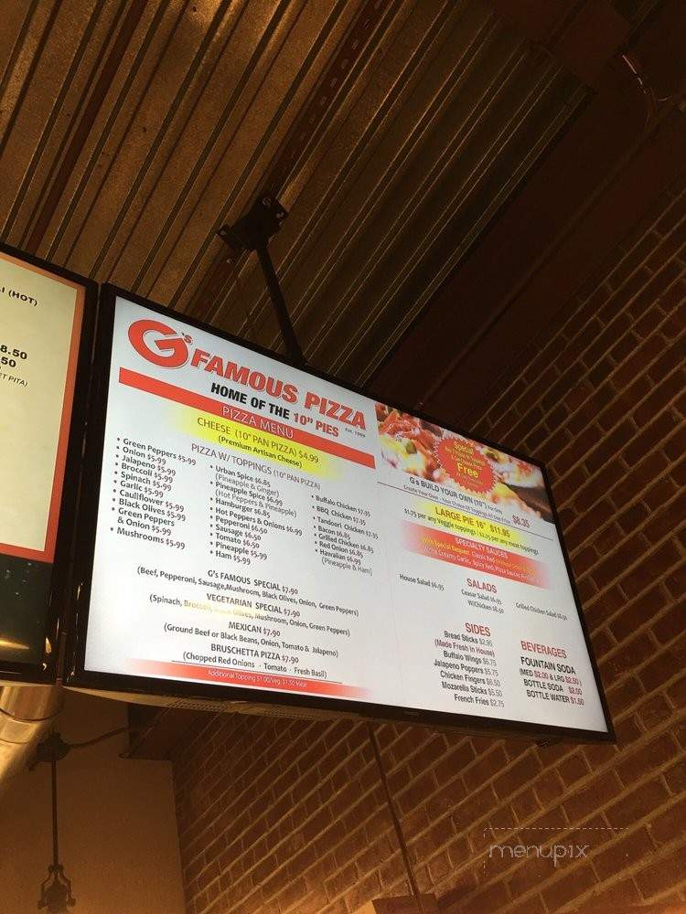 G's Famous Pizza - Parsippany, NJ menu_pic