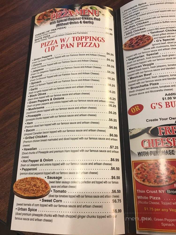 G's Famous Pizza - Parsippany, NJ menu_pic