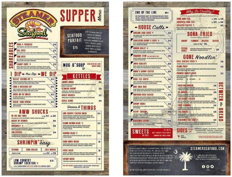 Steamer Seafood - Bowling Green, KY menu_pic