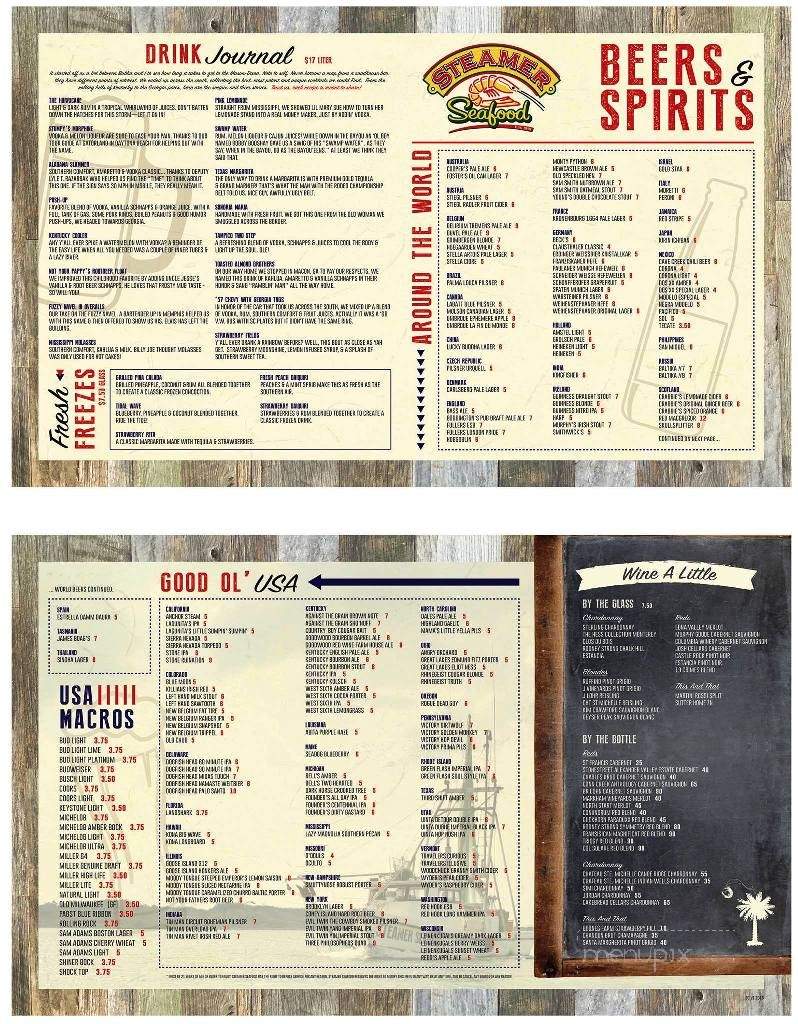 Steamer Seafood - Bowling Green, KY menu_pic