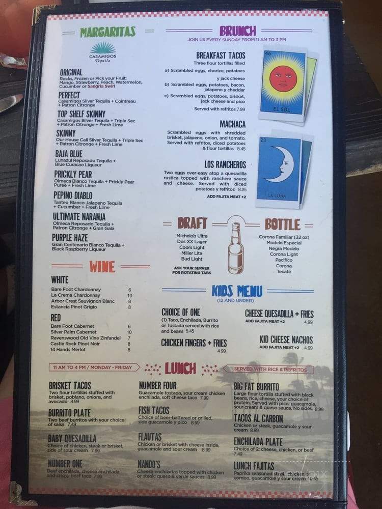 Baja Cantina - North Richland Hills, TX menu_pic