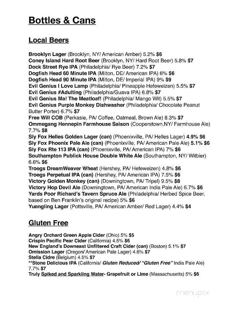 The Local - Point Pleasant, PA menu_pic