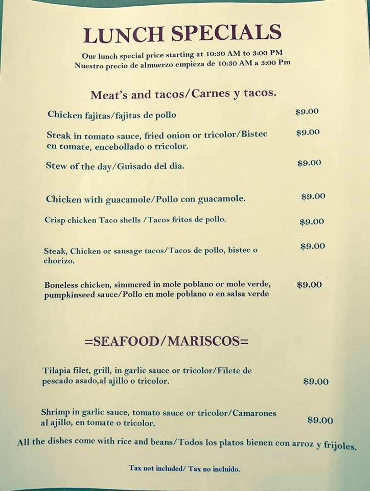 Mi Cocina Grill - West Orange, NJ menu_pic