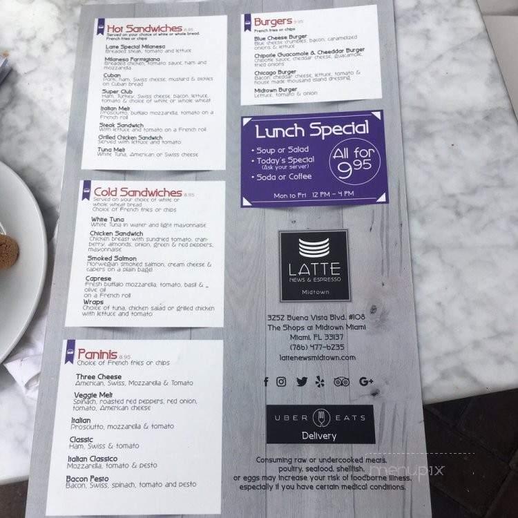 Latte News & Espresso - Miami, FL menu_pic