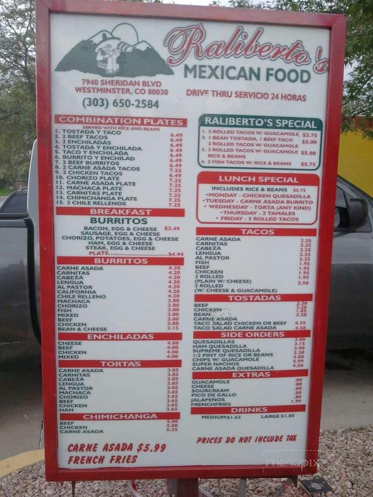 Coronados Mexican Food - Arvada, CO menu_pic