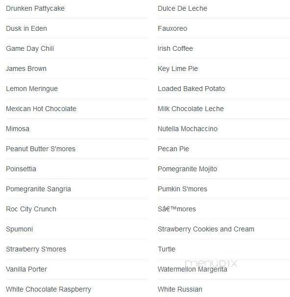 Sugar Mountain Bake Shoppe - Rochester, NY menu_pic