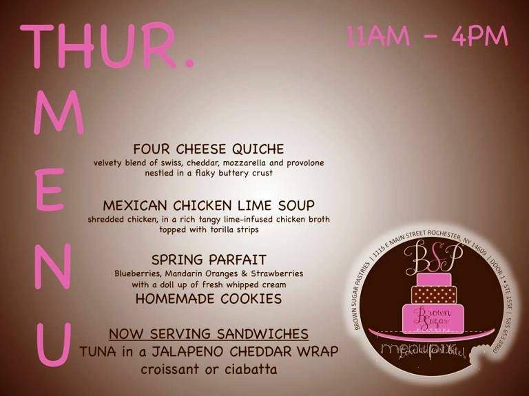 Brown Sugar Pastries - Rochester, NY menu_pic