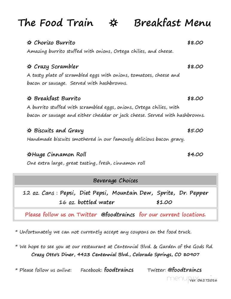 The Food Train - Colorado Springs, CO menu_pic