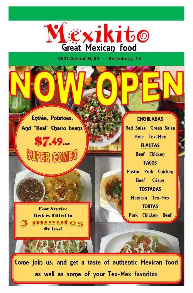 Mexikito - Rosenberg, TX menu_pic