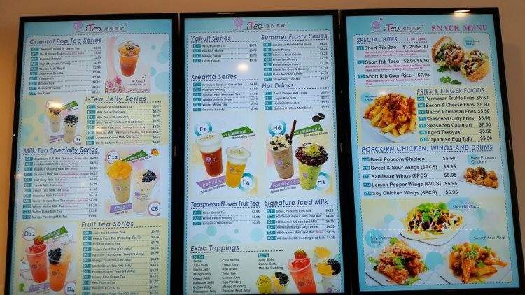 i-Tea - San Jose, CA menu_pic
