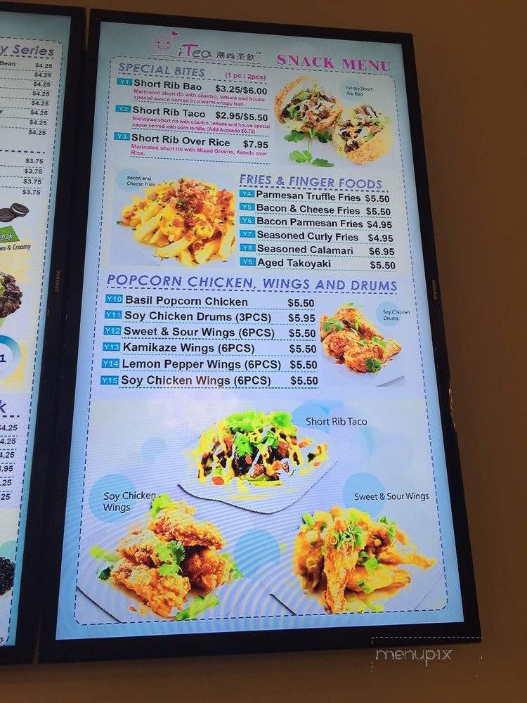 i-Tea - San Jose, CA menu_pic