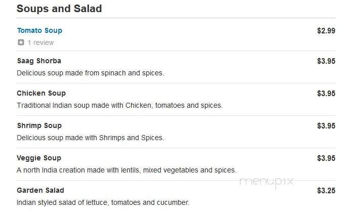 Wah India - Sandy, UT menu_pic