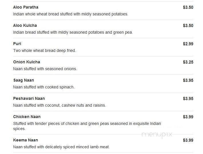Wah India - Sandy, UT menu_pic