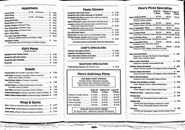 Pino's Pizza - Norfolk, VA menu_pic