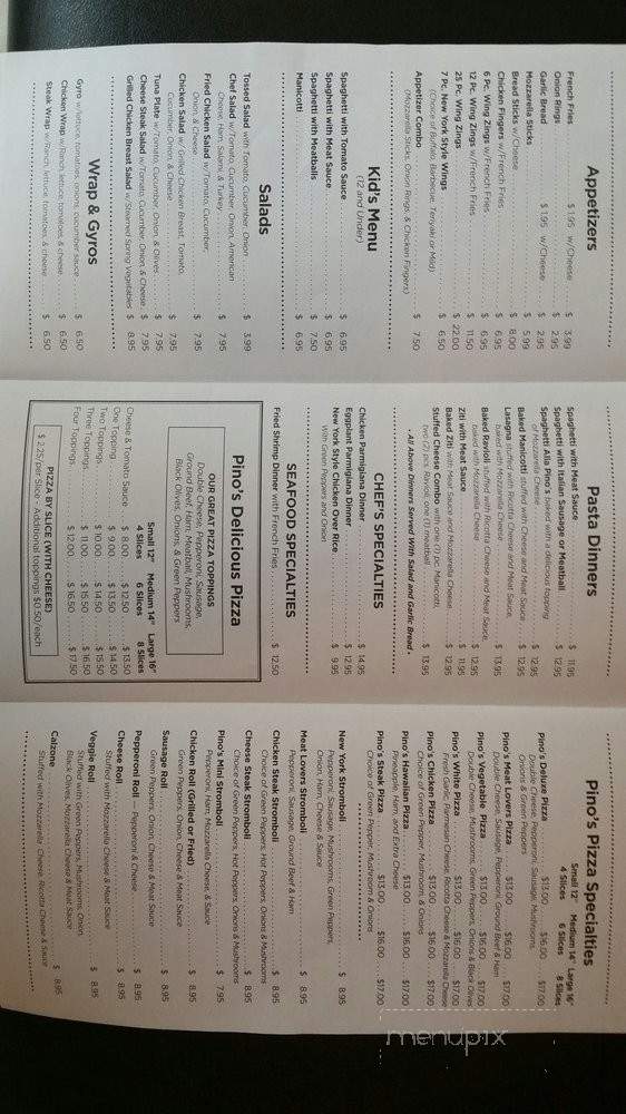 Pino's Pizza - Norfolk, VA menu_pic