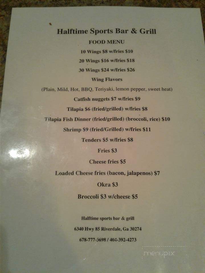 Phase 2 Lounge - Riverdale, GA menu_pic