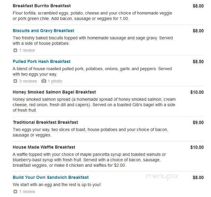 A Cut Above Breakfast and Deli - Fort Collins, CO menu_pic