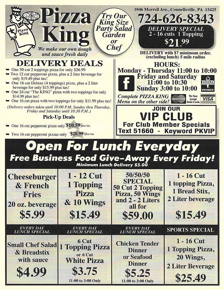 /3819143/Pizza-King-Connellsville-PA - Connellsville, PA