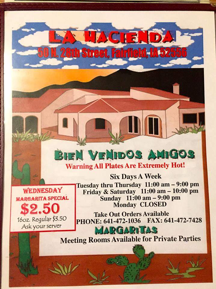 La Hacienda - Fairfield, IA menu_pic